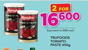 Trufoods Tomato Paste-2 x 450g