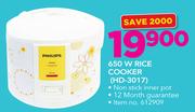 Philips 650W Rice Cooker HD-3017