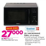 Scanfrost 20Ltr Microwave Grill SF-20-WMG