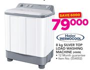 Haier Thermocool 8Kg Silver Top Load Washing Machine HWM