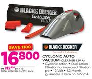 Black&Decker Cyclonic Auto Vacuum Cleaner 12VA
