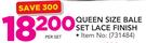 Queen Size Bale Set Lace Finish-Per Set