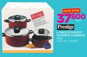 Prestige 6 Piece Stockpot Covered Casserole-Per Set