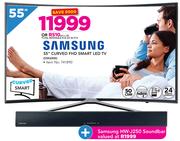 Samsung 55" Curved FHD Smart LED TV 55K6500 With Free Samsung HW-J250 Soundbar