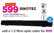 Sinotec 2.0 Ch Soundbar SBS-201
