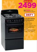 Defy 4 Plate Solid Stove DSS514