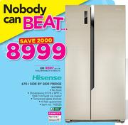 Hisense 670Ltr Side By Side Fridge H670SG