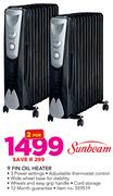 Sunbeam 9 Fin Oil Heater-For 2