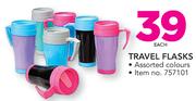 Travel Flasks In Assorted Colours-Each