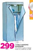 Mainstays 1 Shelf Hanging Wardrobe In Grey Or Beige-Each