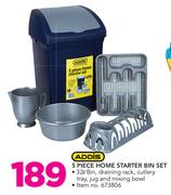 Addis 5 Piece Home Starter Bin Set