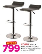 Corfu 2 Pack Black Bar Sttols