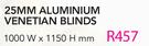 Decorland 25mm Aluminium Venetian Blinds 1000x1150mm