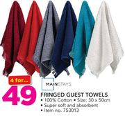 Mainstays Fringed Guest Towel-For 4
