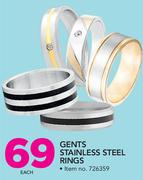Gents Stainless Steel Rings-Each