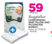 Snuggletime Comfopaedic Baby Pillow And Pillowcase Bundle