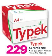Typek A4 White Paper Box-5x500 Sheets