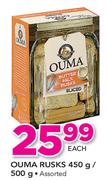 Ouma Rusks Assorted 450g/500g-Each