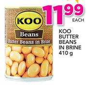 Koo Butter Beans In Brine-410g