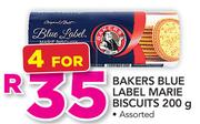 Bakers Blue Label Marie Biscuits-4x200g
