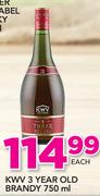 KWV 3 Year Old Brandy-750ml