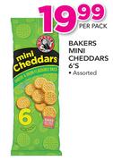 Bakers Mini Cheddars Assorted-6's Per Pack