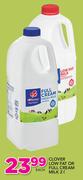 Clover Low Fat Or Full Cream Milk-2Ltr Each
