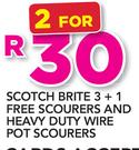 Scotch Brite 3+1 Free Scourers And Heavy Duty Wire Pot Scourers-For 2