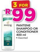 Pantene Shampoo Or Conditioner-3x400ml