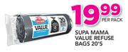Supa Mama Value Refuse Bags-20's Per pack