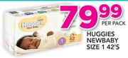 Huggies New Baby Size1 42's Per Pack
