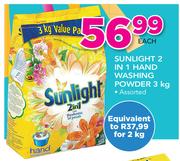 Sunlight 2 In 1 Washing Powder-3Kg