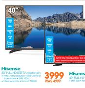 Hisense 40" Full HD LED TV HX40M2160F