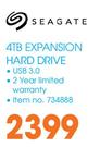 Seagate 4TB Expansion Hard Drive