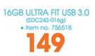 Sandisk 16GB Ultra Fit USB 3.0