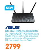 Asus 802.11AC Dual Band Wireless AC1750 Gigabit Router RT-AC66U
