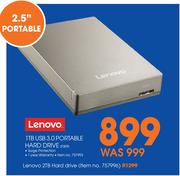 Lenovo 1TB USB 3.0 Portable Hard Drive 