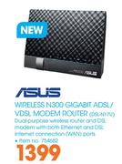 Asus Wireless N300 Gigabit ADSL/VDSL Modem Router DSL-N17U