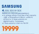 Samsung 535Ltr Side By Side Mirror Fridge RS51K54F02A F