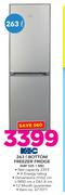 KIC 263Ltr Bottom Freezer Fridge KBF 525 1 ME