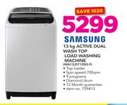 Samsung 13Kg Active Dual Wash Top Load Washing Machine WA13J5710SG F