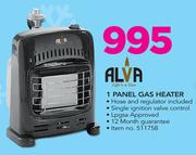 Alva 1 panel Gas Heater With Included Hose & Regulator