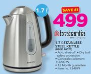 Brabantia 1.7Ltr Stainless Steel Kettle BBEK 1007S