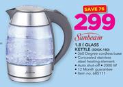 Sunbeam 1.8Ltr Glass Kettle SDGK-180