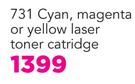 Canon 731 Cyan, Magenta Or Yellow Laser Toner Cartridge