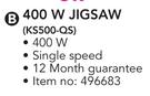 Black & Decker 400W Jigsaw KS500-QS