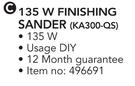Black & Decker 135W Finishing Sander KA300-QS