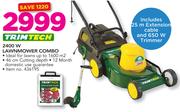Trimtech 2400W Lawnmower Combo Including 25m Extension Cable And 650W Trimmer