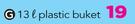 13Ltr Plastic Bucket