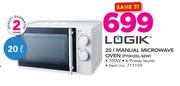 Logik 20Ltr Manual Microwave Oven P70H20L-SEW